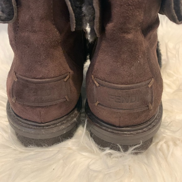 Fendi Fur Trimmed Boots - Picture 5 of 5
